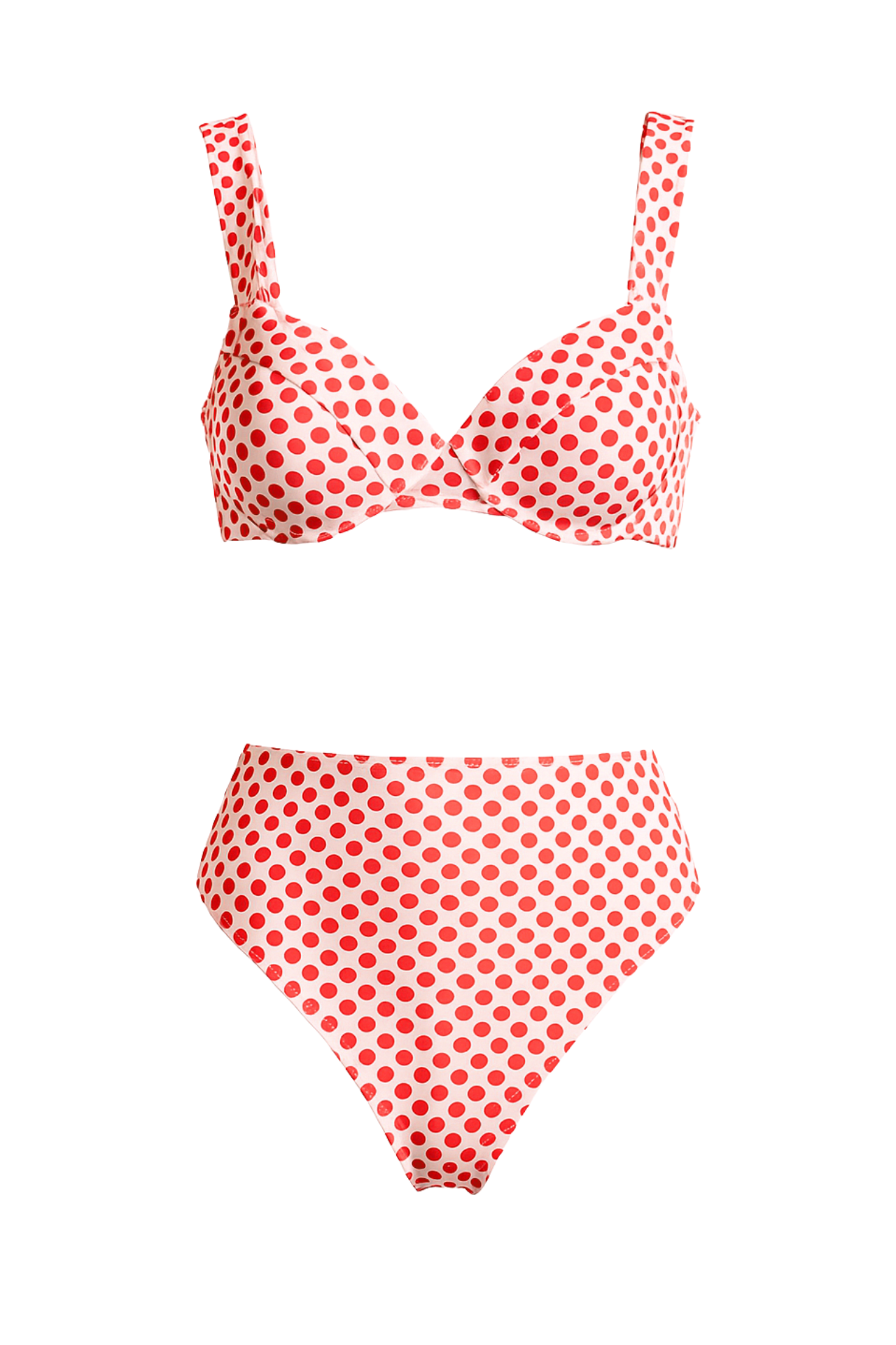 Diana Bikini Top - Mini polka Red