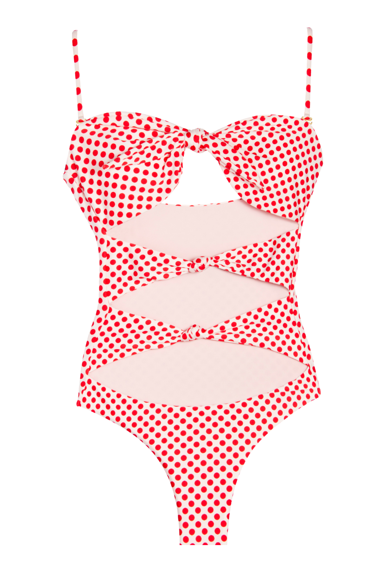 Carla One Piece - Mini polka Red