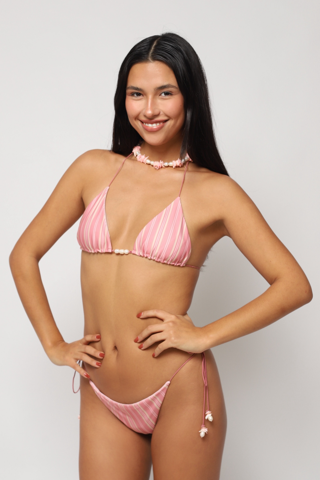Lili bikini top - Sunset Stripes
