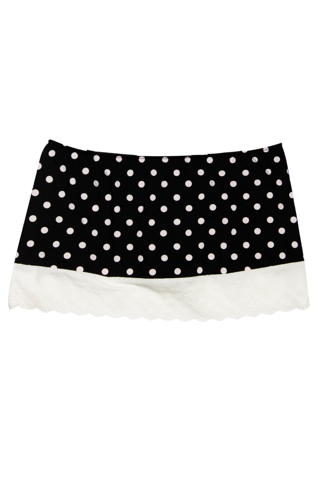 Capri mini-skirt - Polka dot White