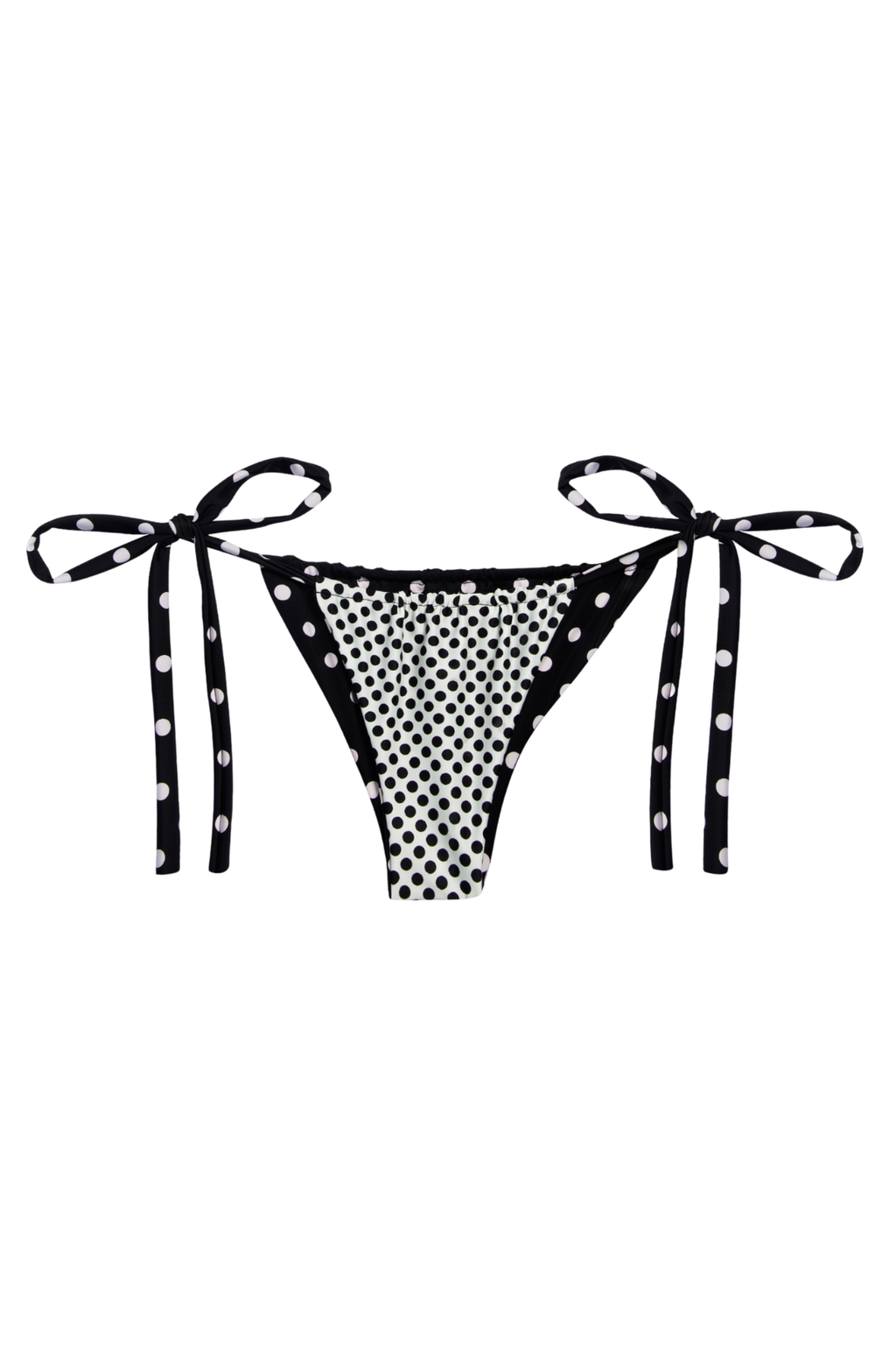 Maverick Bottoms - Polka dot White reversible Mini polka Black