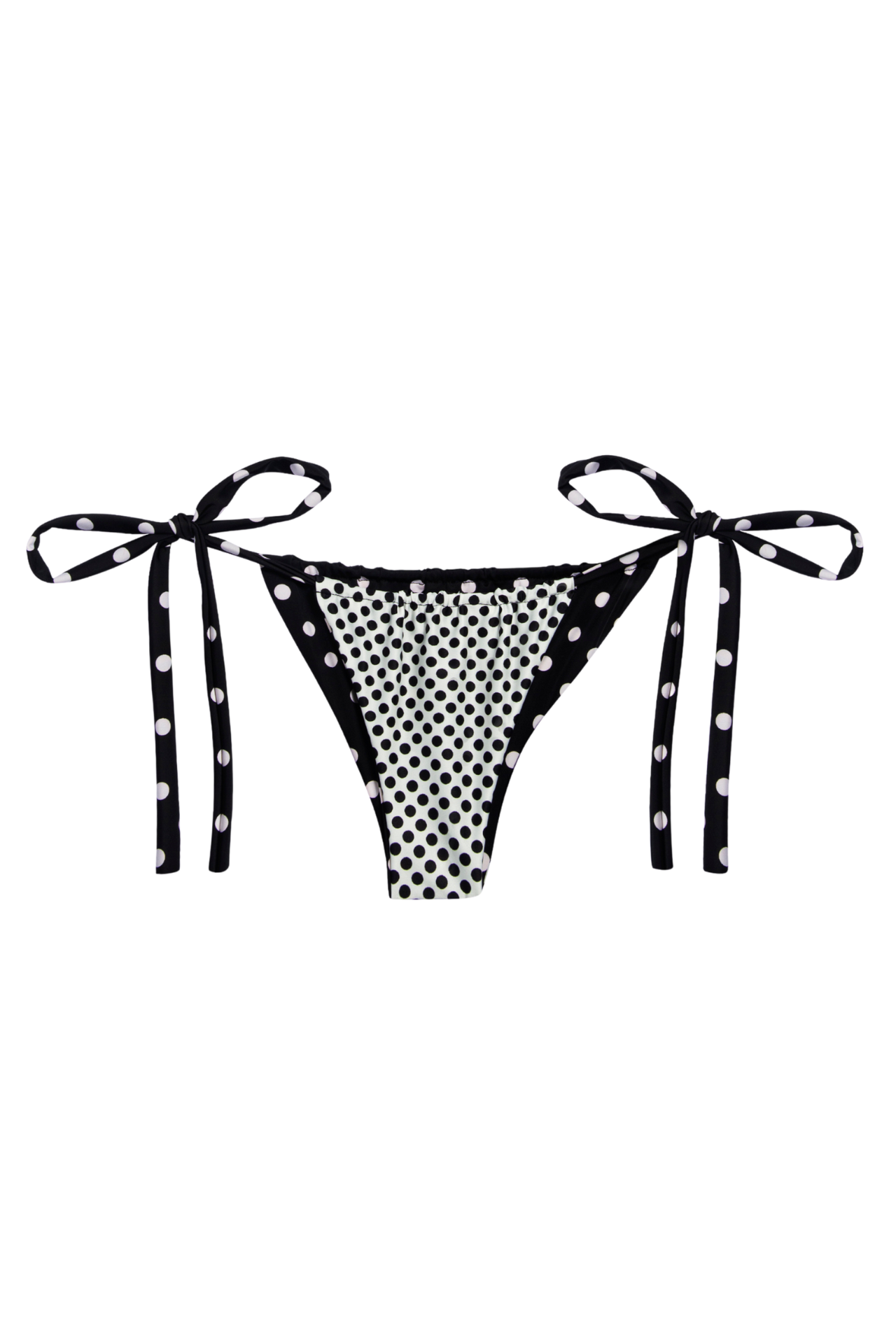 Maverick Bottoms - Polka dot White reversible Mini polka Black