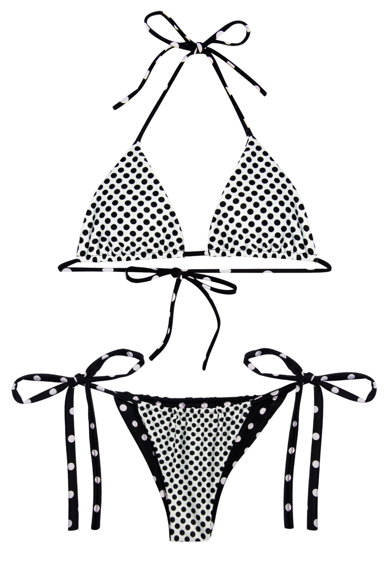 Alexis Top - Polka dot White reversible Mini polka Black