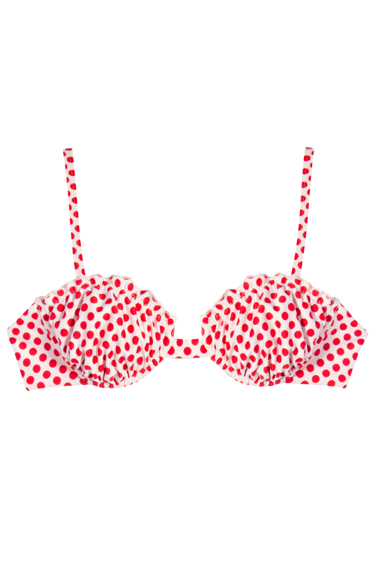 Jennifer Bikini Top - Mini polka Red