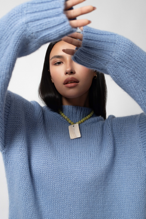 ETEN BOYFRIEND SWEATER - BABY BLUE